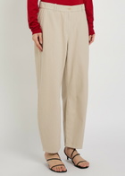 Eileen Fisher Barrel-leg Cotton Trousers Beige