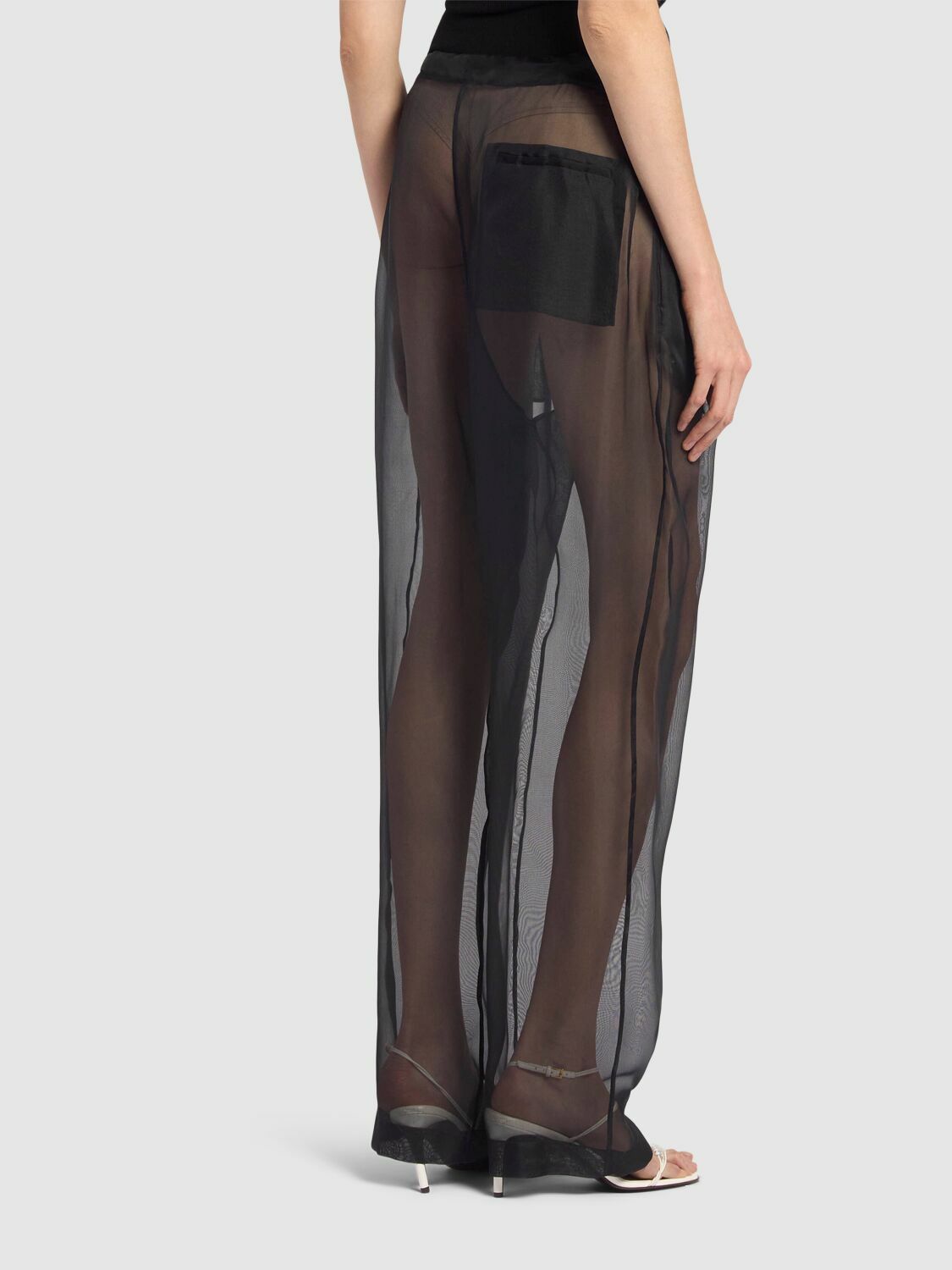 KHAITE Trenton Stretch Silk Organza Pants Khaite