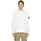 Stone Island White Jersey Long Sleeve T-Shirt