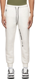 AAPE by A Bathing Ape White Printed Lounge Pants