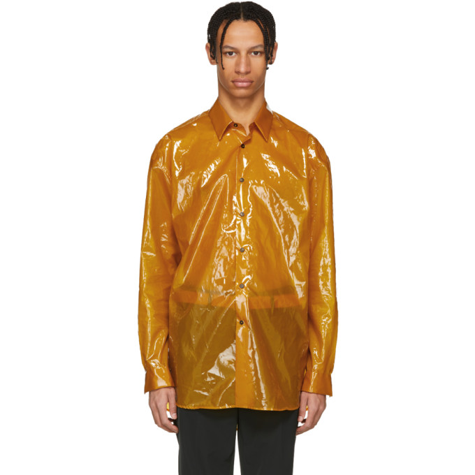 Photo: Jil Sander Yellow Plastic Coating Pista Shirt