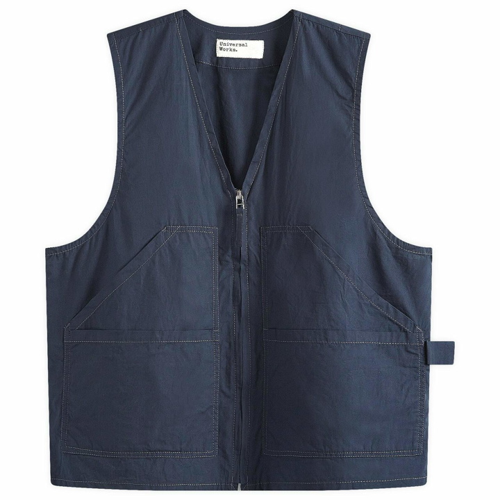 Photo: Universal Works Men's Painters Gilet in Navy