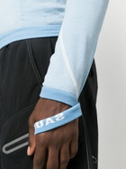 Saul Nash Blue Intarsia-Knit Top