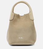 Loro Piana Bale Micro suede tote bag