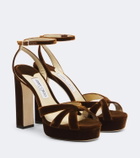 Jimmy Choo Kove velvet platform sandals