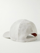 Loro Piana - Logo-Embroidered Striped Linen Baseball Cap - Neutrals