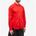 Comme des Garçons Homme Plus Men's Zig Zag Hem Shirt in Red