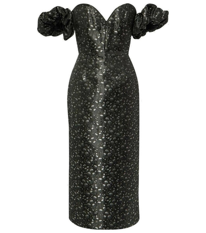 Photo: Markarian Adelaide metallic brocade midi dress