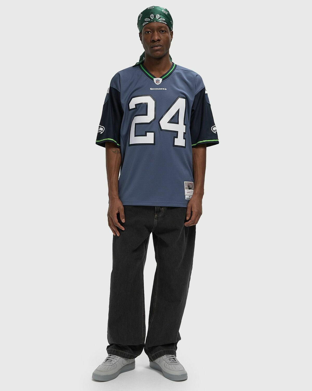 Mitchell & Ness NFL DARK JERSEY SEATTLE SEAHAWKS 2010 MARSHAWN LYNCH #25 Blue Men