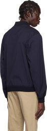 BOSS Navy Twill Bomber Jacket