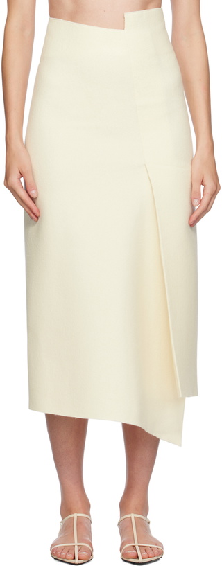 Photo: GIA STUDIOS Off-White Wool Midi Skirt