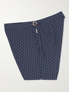 Orlebar Brown - Bulldog Mid-Length Jacquard Swim Shorts - Blue