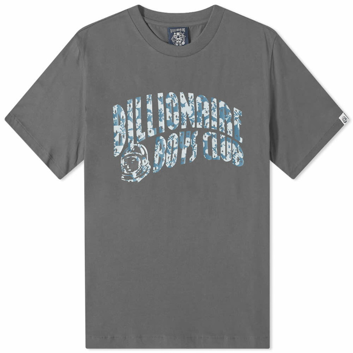 Photo: Billionaire Boys Club Men's Hibiscus Camo Arch Logo T-Shirt in Grey