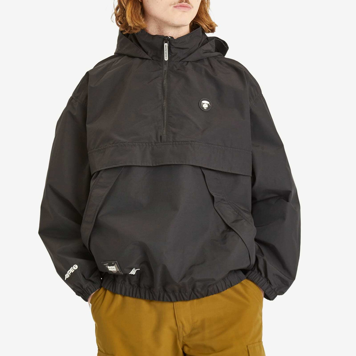Men's AAPE Now Anorak Jacket in Black AAPE by A Bathing Ape