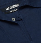 Jacquemus - Le Marin Linen and Cotton-Blend Half-Placket Shirt - Blue