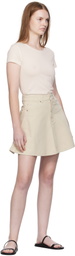 Nanushka Beige Neah Denim Miniskirt