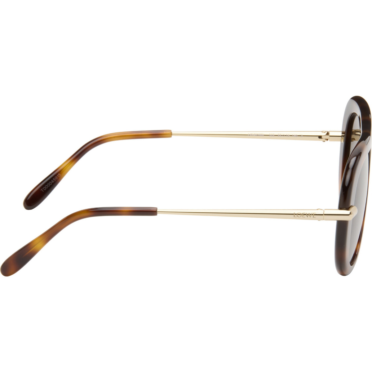 LOEWE Brown Slim Aviator Sunglasses