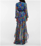 Caroline Constas Vivian floral silk chiffon wrap dress