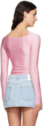 Coperni Pink Cutout Bodysuit