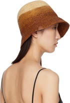 Staud Brown & Beige Meyers Crochet Bucket Hat