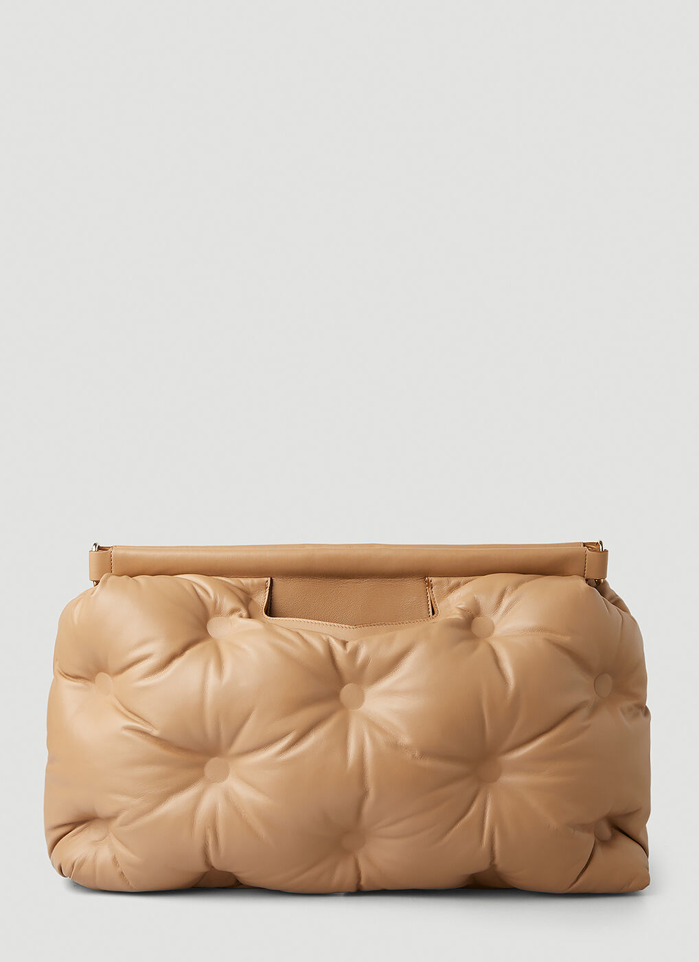 Glam Slam Large Clutch Bag in Beige Maison Margiela