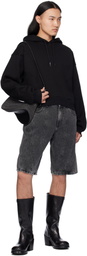 Mugler Black Long Hoodie