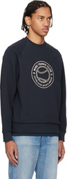 BOSS Navy Embroidered Sweatshirt