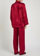 Olivia Von Halle Yves Silk Pyjama set Red