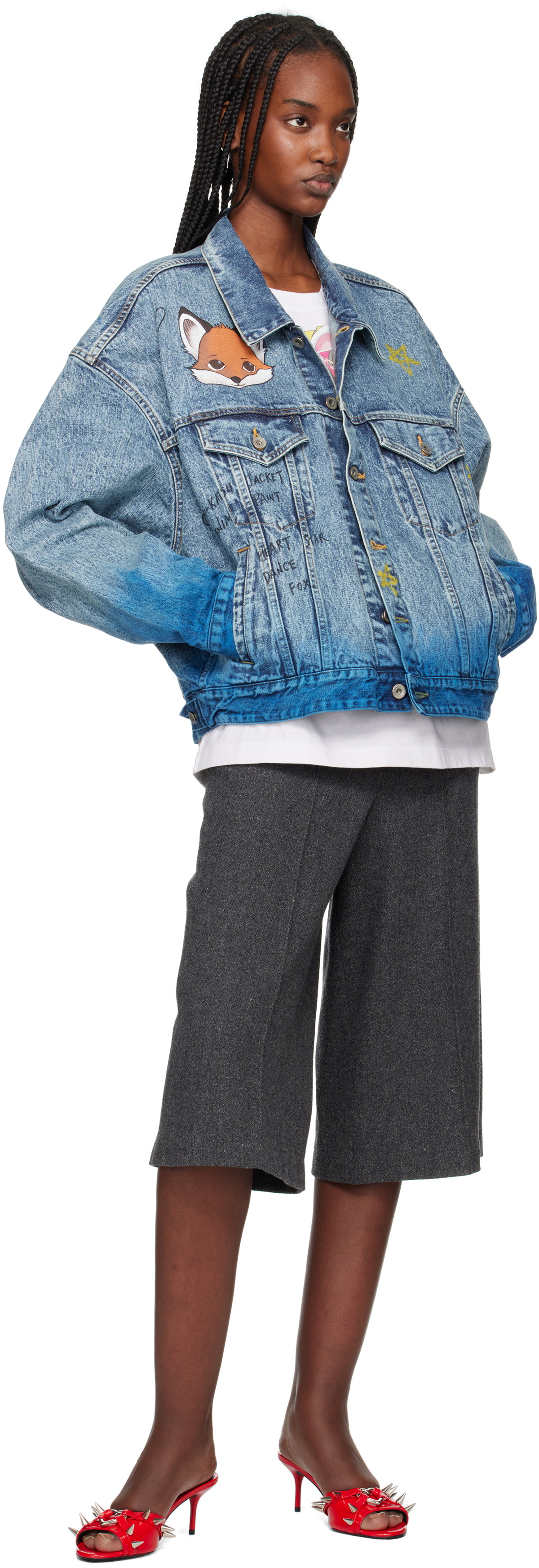doublet Blue Anime Denim Jacket