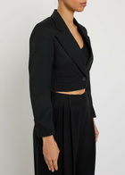Nili Lotan Belino Cropped Wool Jacket Black