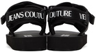 Versace Jeans Couture Black Fondo Strap Sandals