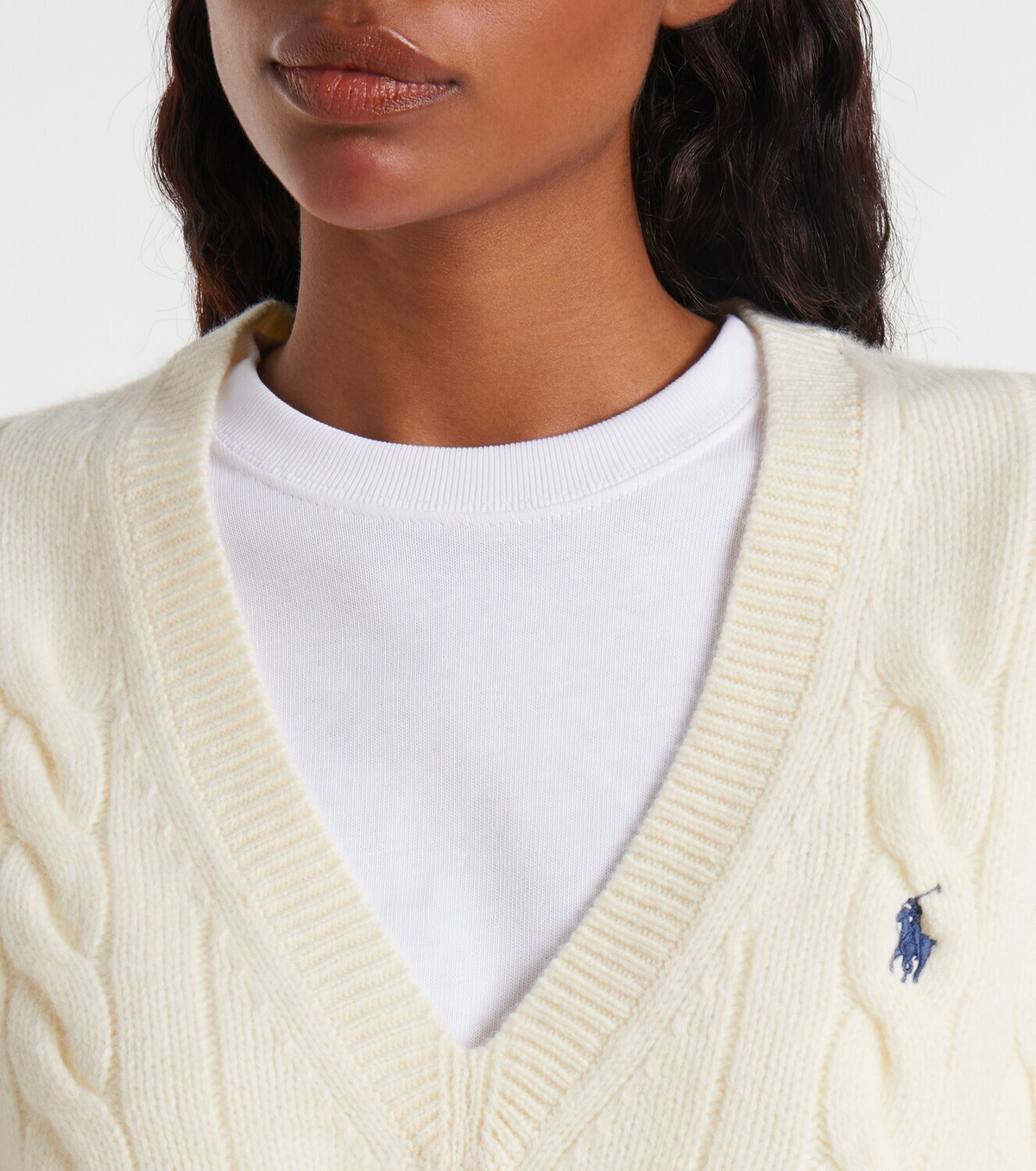 Polo Ralph Lauren Cable-knit wool and cashmere vest