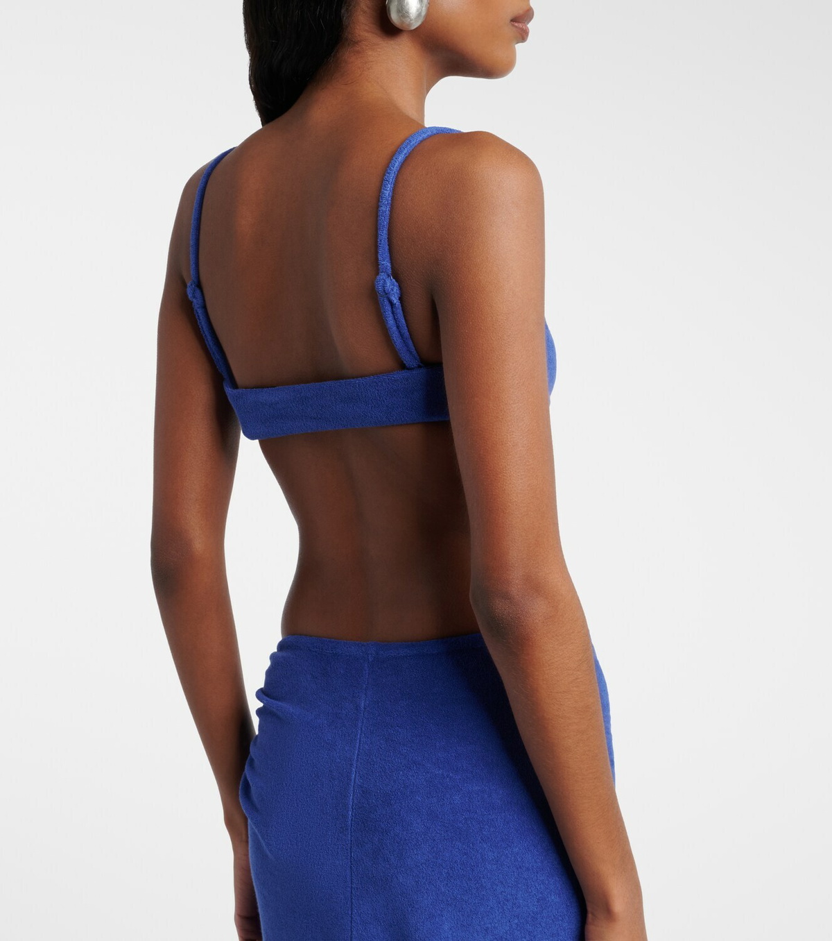 Christopher Esber Cotton-blend terry bra top