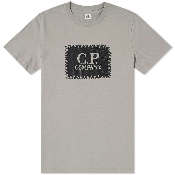Photo: C.P. Company Stitch Block Logo Tee Grey
