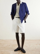 Altea - Linen and Cotton-Blend Polo Shirt - Neutrals