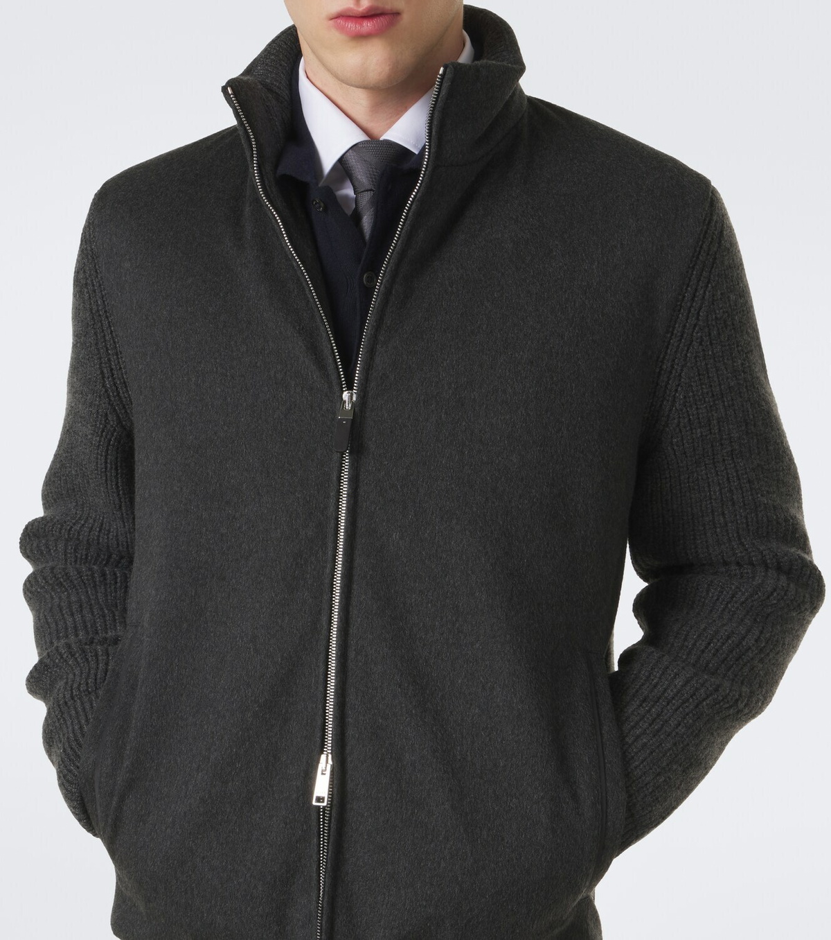 Zegna Cashmere zip-up cardigan