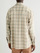 Auralee - Checked Wool-Flannel Shirt - Neutrals