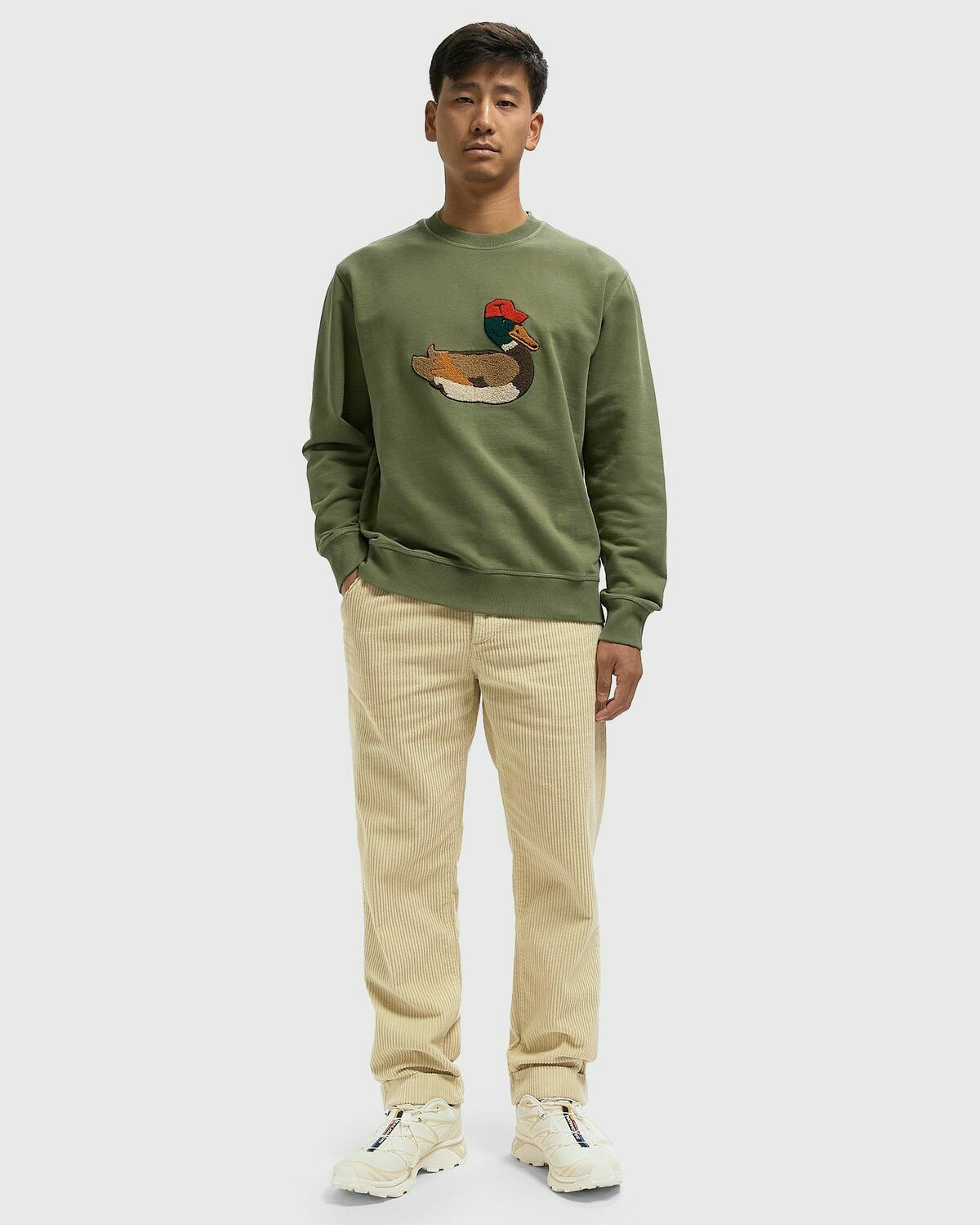 Edmmond Studios DUCK HUNT Green Mens Sweatshirt