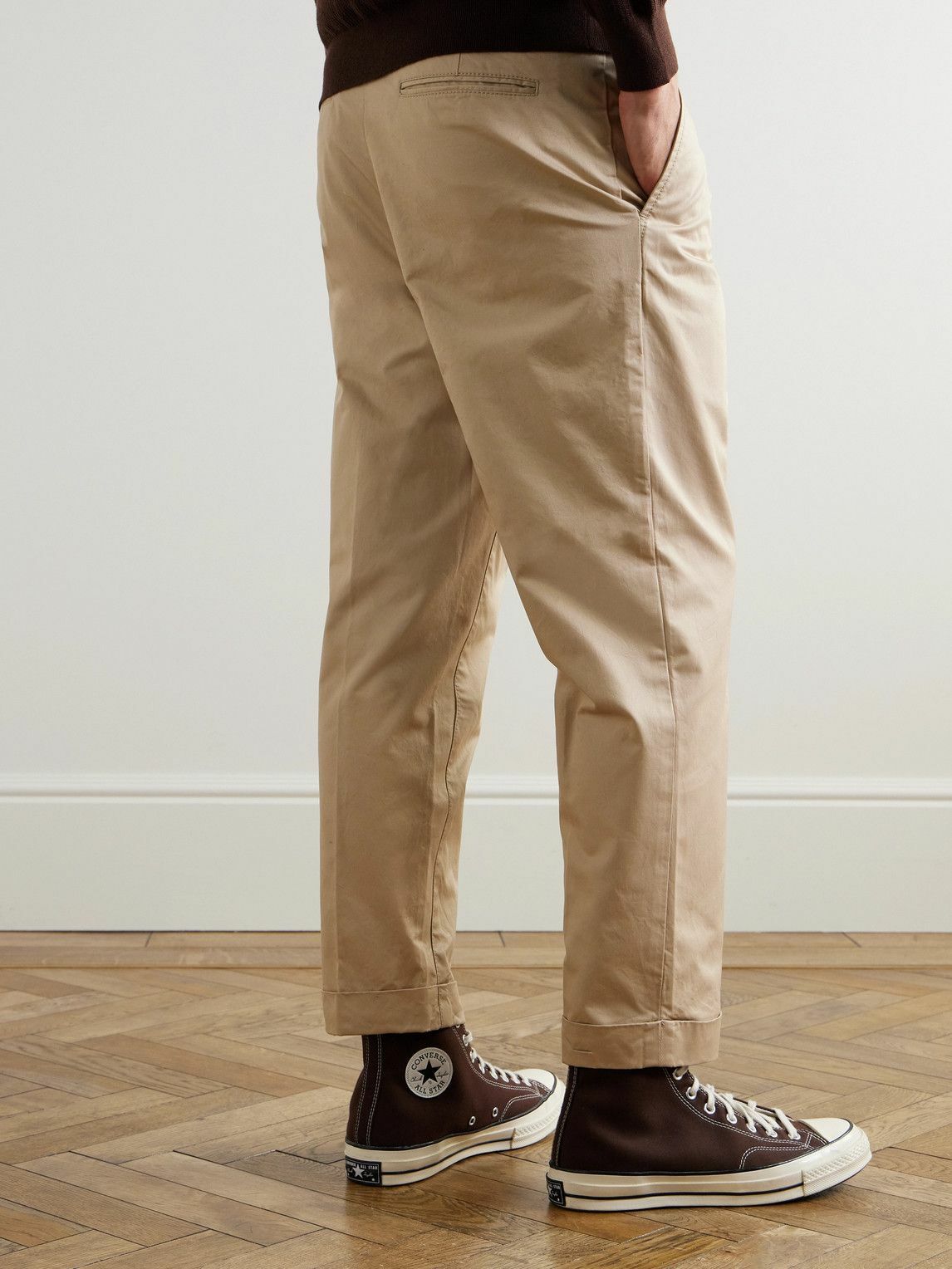 パンツ BEAMS PLUS 20AW 1Pleats Trousers S Beams Plus 1 Pleat Cotton Twill Trousers - White | Garmentory
