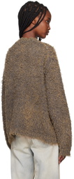 doublet Gray Tweed Knit Cardigan