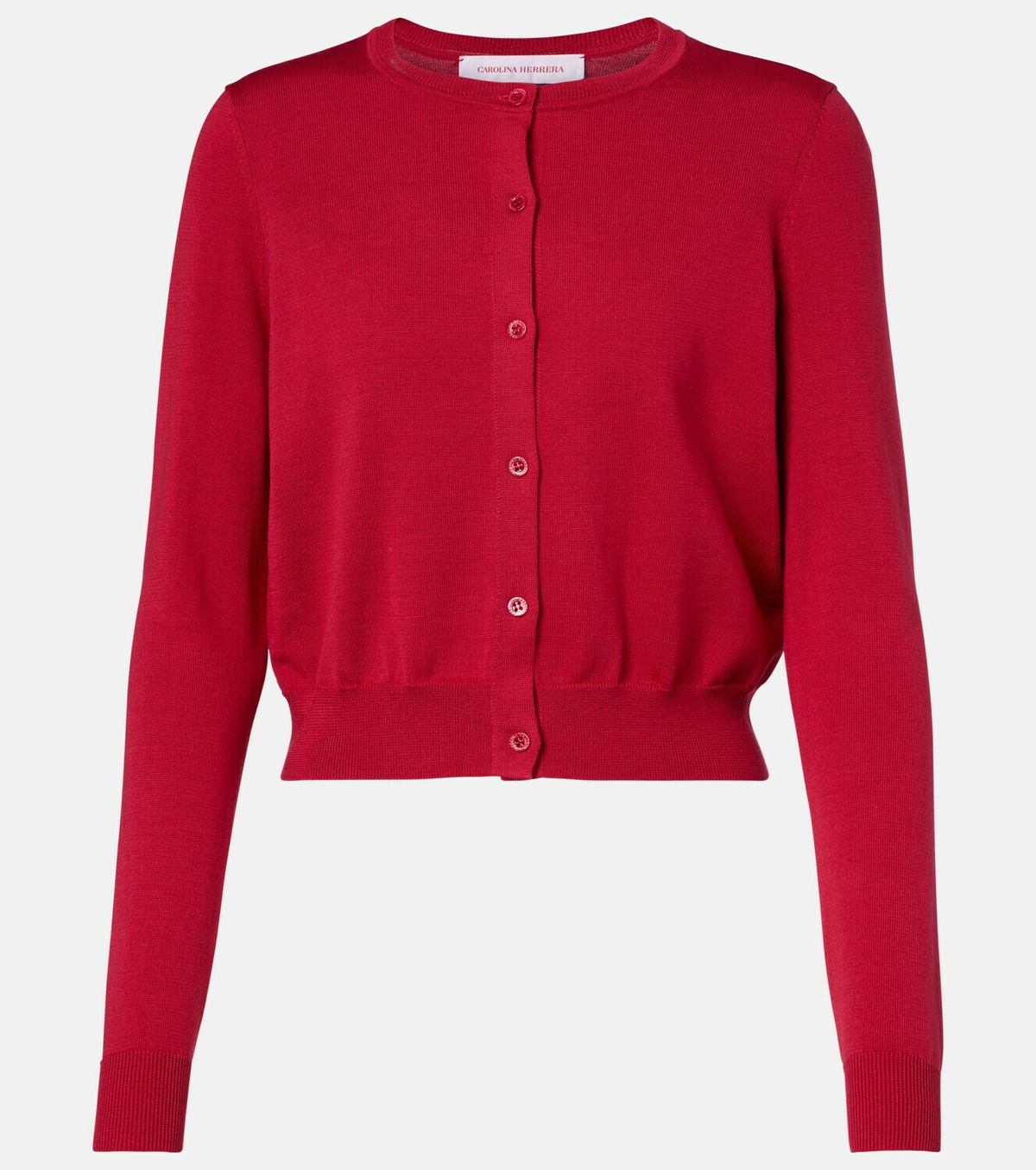 Carolina Herrera Cropped silk and cotton cardigan