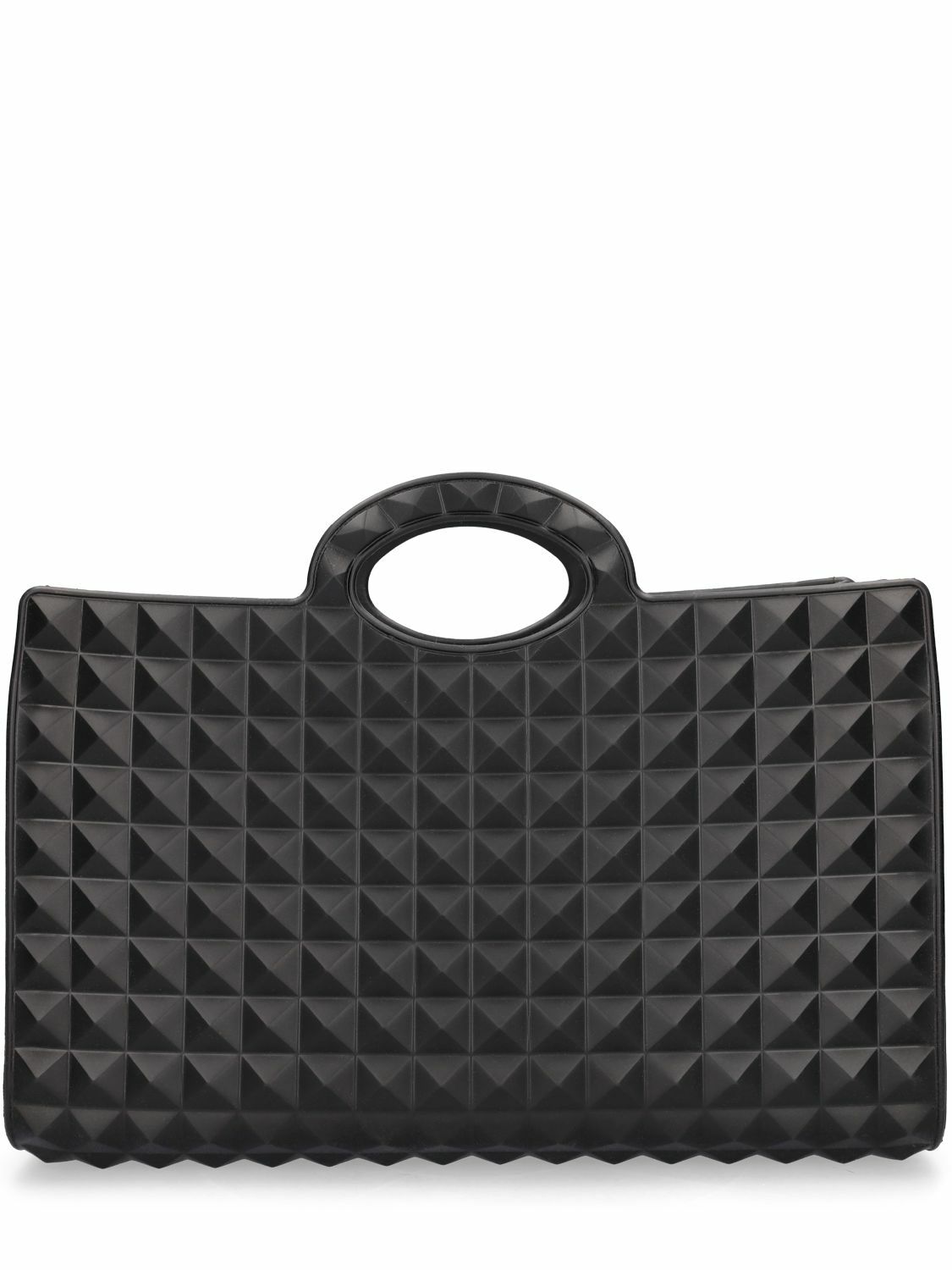 【VALENTINO】LE TROISIEME RUBBER TOTE BAG Valentino Garavani Le Troisième Tote Bag | Black | FARFETCH