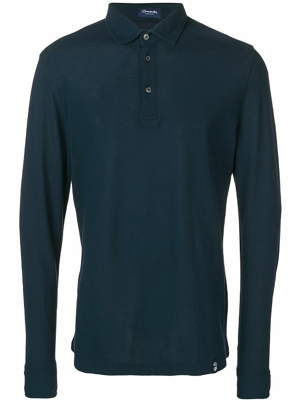 Photo: DRUMOHR - Long Sleeve Polo Shirt With Logo