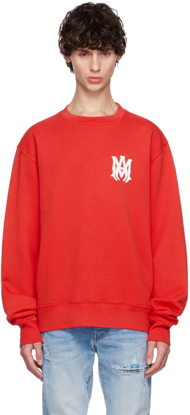 Photo: AMIRI Red MA Core Logo Sweatshirt