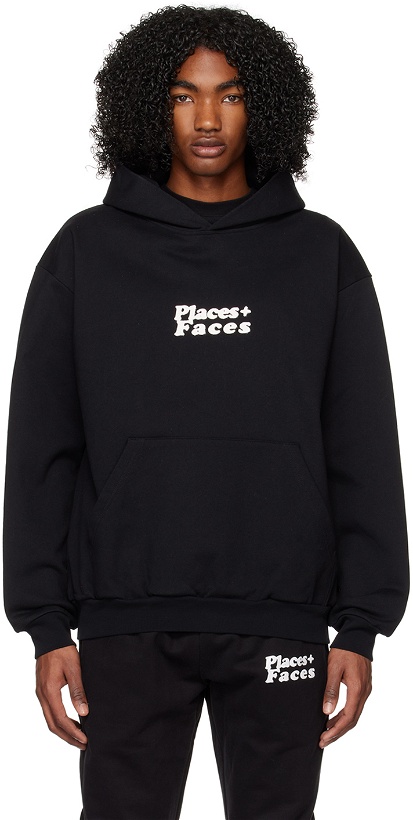 Photo: PLACES+FACES Black Printed Hoodie