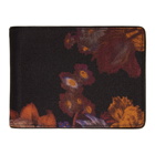 Dries Van Noten Black and Multicolor Flower Bifold Wallet