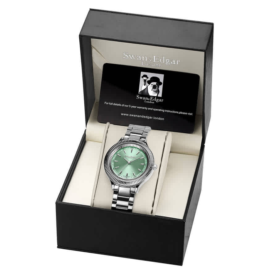 Swan & Edgar Duet Quartz Green Dial Ladies Watch SEL051