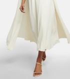 Emilia Wickstead Olivette cape crêpe midi dress