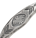 Peyote Bird - Thunderbird Engraved Sterling Silver Cuff - Silver