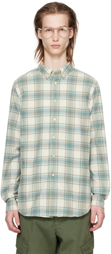 Photo: PS by Paul Smith Blue & Off-White Check Shirt